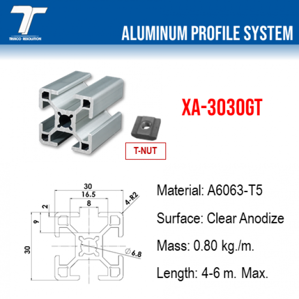 XA-3030GT  ALUMINUM PROFILE